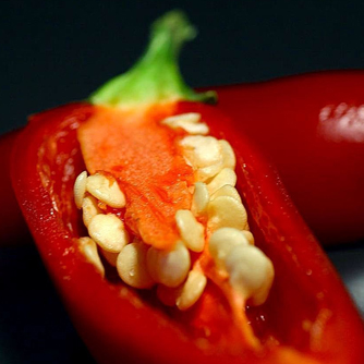 Remove chilli seeds before cooking to reduce the heat factor