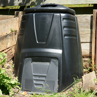 Compost bins are popular in small spaces